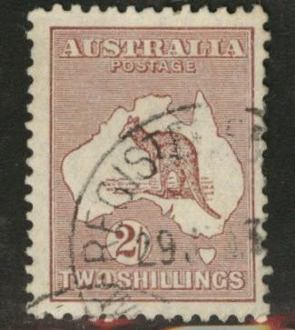 Australia Scott 99 used 2sh Kangaroo wmk 203 1929 CV$25