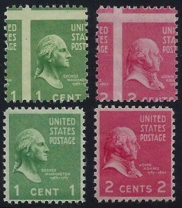 804 / 806 - Huge 2Way Misperf Error / EFO Presidential / Prexie Series MNH Read