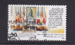 Spain #2465 cancelled 1986  admission to EEC  30p