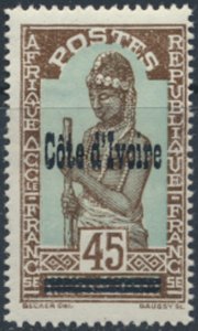 Ivory Coasts    SC# 104 MNH  Upper Volta OPT  see details & scans