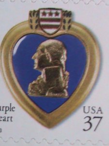 UNITED STATES-2003-SC# 3784 PURPLE HEART MNH PLATE BLOCK OF 4 VERY FINE