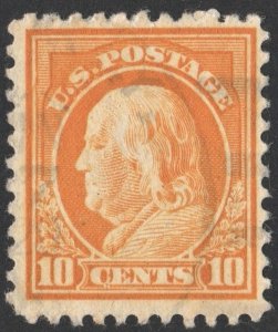 SC#510 10¢ Franklin Single (1917) Used