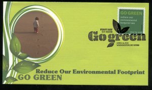 US 4524f Go Green Reduce Enviromental Footprint UA Fleetwood cachet FDC