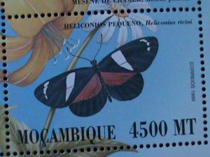 MOZAMBIQUE-COLORFUL BEAUTIFUL LOVELY BUTTERFLIES-MNH-S/S VERY FINE-LAST ONE