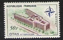 France #937 New NATO Headquarters 1959 NH Cat. $ .60