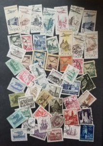POLAND Vintage Stamp Lot Collection Used T5821