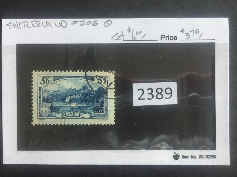 $1 World MNH Stamps (2389) Switzerland #206, see image