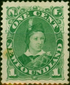 Newfoundland 1887 1c Blue-Green SG50 Fine MM