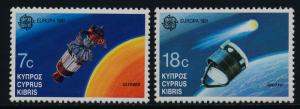 Cyprus 779-80 MNH Europa, Spacecraft