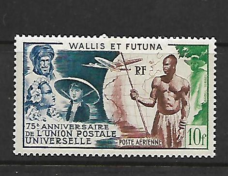 WALLIS & FUTUNA ISLANDS, C10, MINT HINGED, UPU ISSUE