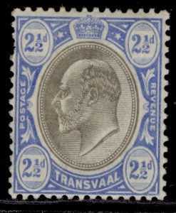 SOUTH AFRICA - Transvaal EDVII SG247, 2½d black & blue, M MINT. Cat £15.