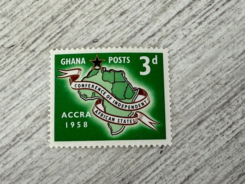 Ghana #22 MNH,  Map of Africa, 3p 2024 SCV $0.25