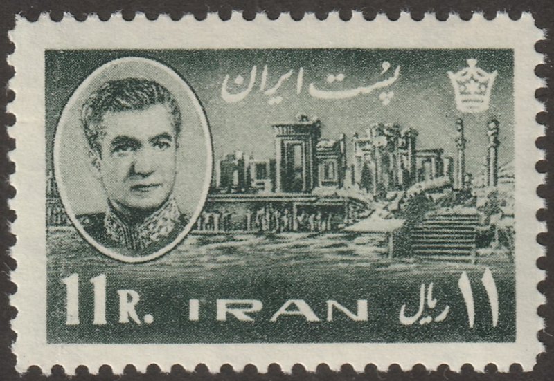 Persian/Iran stamp, Scott# 134, 1MNH, 11R, slate green,1965 year, #K-11