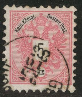 Austria Osterreich Scott 43 used 1883 5kr 