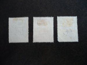 Stamps - Newfoundland - Scott# 186,189,191 - Used Part Set of 3 Stamps