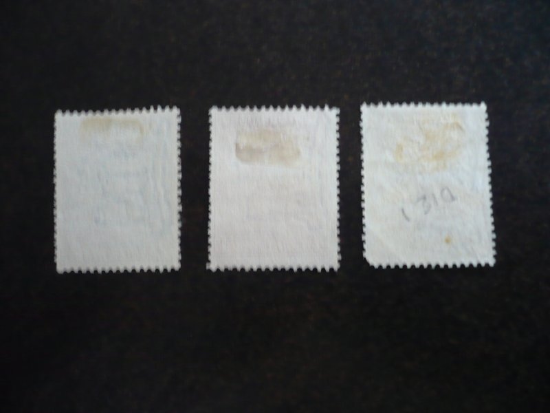 Stamps - Newfoundland - Scott# 186,189,191 - Used Part Set of 3 Stamps