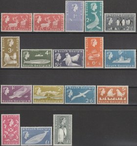 SOUTH GEORGIA 1963/9 SG 1/16 MNH Cat £200