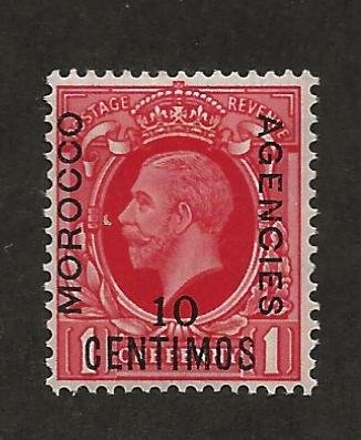 GREAT BRITAIN OFFICES - MOROCCO SC# 72  FVF/MOG 1935