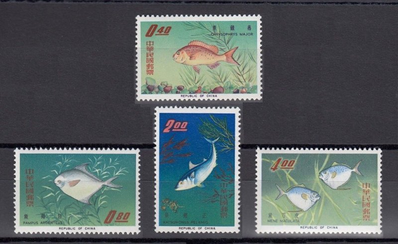 RO China 1965 Beautiful Fish, Fishermen's Day (4v Cpt) MNH CV$30+