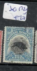 NORTH BORNEO 10C BOAR  SG 172A   VFU          P0311H