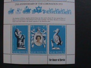 MAURITIUS- 25TH ANNIVERSARY-CORONATION-QUEEN ELIZABETH II -MNH SHEET VF