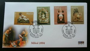 Malta Milied 2004 Christmas Festival Children Baby Toy Flower (stamp FDC)