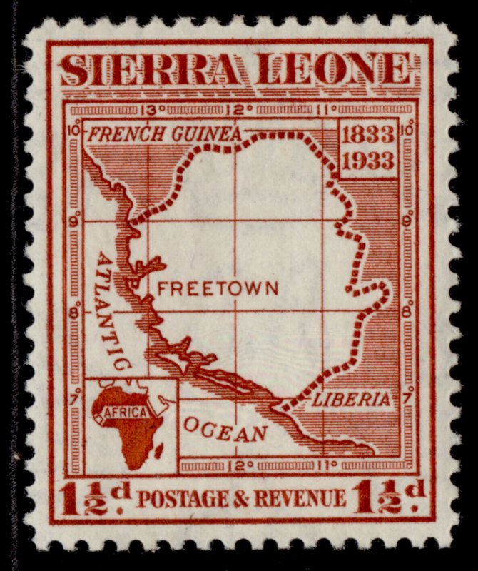 SIERRA LEONE GV SG170, 1½d chestnut, M MINT.