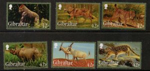 GIBRALTAR SG1476/81 2012 ENDANGERED ANIMALS PART II MNH