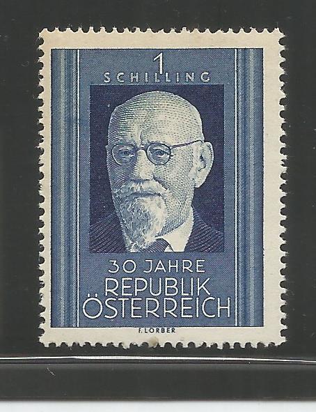 AUSTRIA, 557, MNH, PRESIDENT KARL RENNER