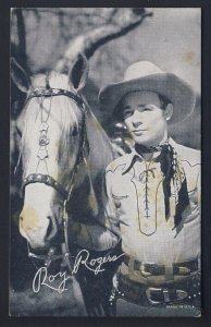 ROY ROGERS & TRIGGER his horse - TV Movie Actor Mutoscope Arcade Card as is card