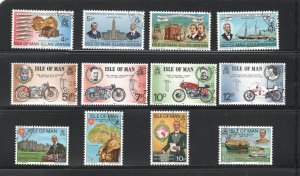 Great Britain - Isle of Man #62-5,66-9,70-3  VF, Used, 3 CompleteSets ...2930038