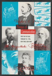 SC# 3061 - Pioneers of Communication - Autographed - FDC - Program