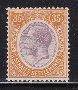 Album Treasures Straits Settlement Scott # 196 35c George V Mint Hinged