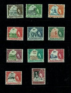 Basutoland: 1961 Queen Elizabeth decimal definitive set, Mint Lightly hinged