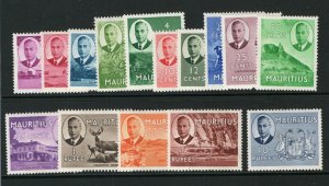 Mauritius SG 276-90  KGVI Mint XLH