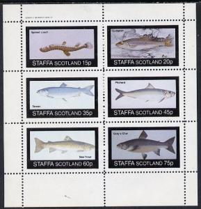 Staffa 1982 Fish #06 (Spined Loach, Pilchard, Char etc) p...