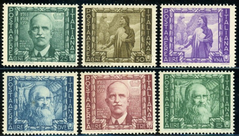 ITALY #C100-C105 Airmail Postage Stamp Collection 1938 EUROPE Mint NH OG