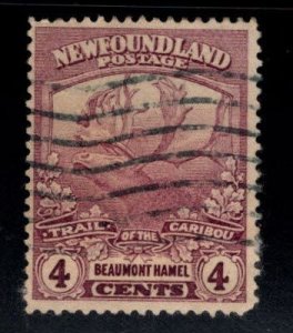 NEWFOUNDLAND Scott 118 Used 4c  Caribou stamp, impressive design