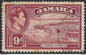 JAMAICA 1938 KGVI 9d Lake, Kingstone Harbour SG129 FU