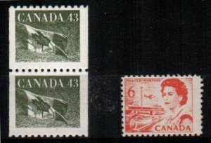 Canada Scott 459,1395 Mint NH (Lithographed forgeries)