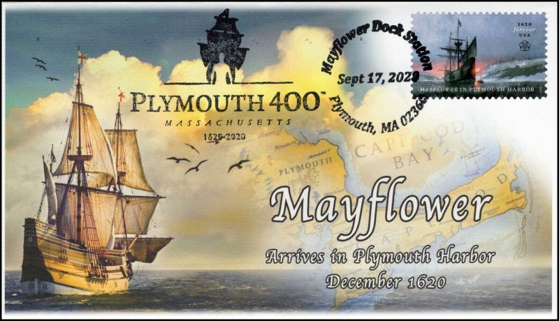 20-304, 2020, Plymouth 400, Event Cover, Pictorial Postmark, Mayflower, SC 5524