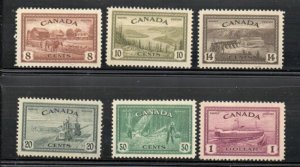 Canada Sc 268-273 1946 Peace stamp set mint