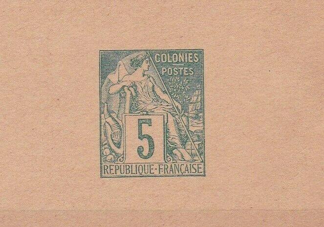 original authentic french colonies newspaper stamp wrapper 1876 - 90 ref r13042