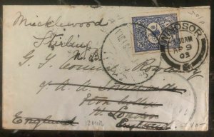 1903 Turkey Mini Cover To Windsor England