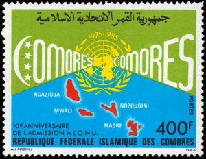 Comoro Islands #614-618, Complete Set(5), 1985, Never Hinged