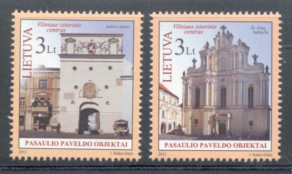 Lithuania Sc 952-3 2011 UNESCO Heritage Site stamps mint NH