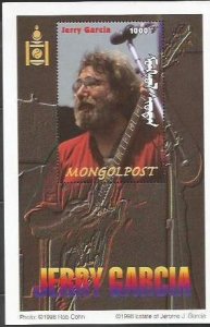 MONGOLIA - 1998 - Jerry Garcia - Perf Souv Sheet #2 - Mint Never Hinged