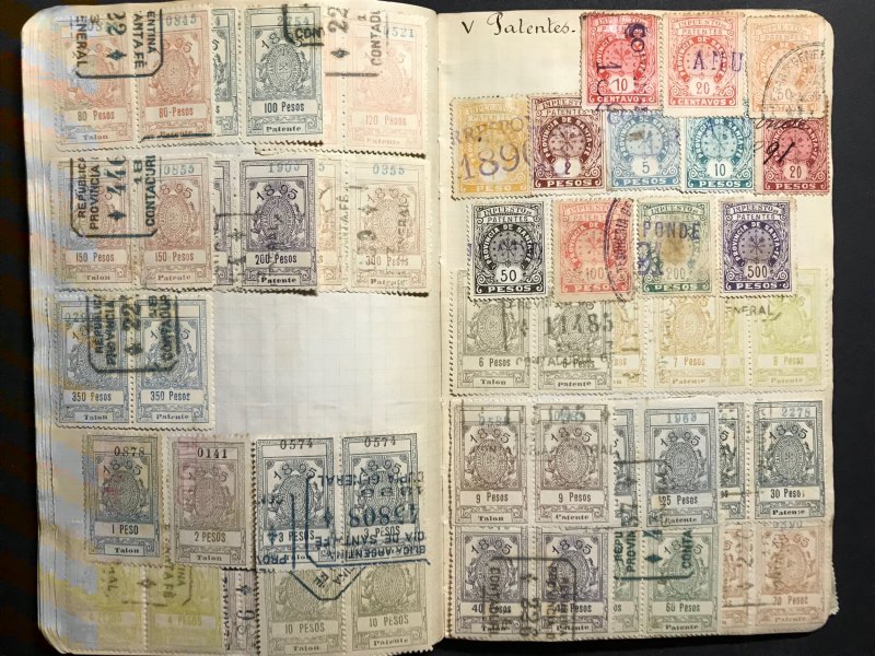 Argentina Revenue Stamps Mint/Used 1884-1912 (1100 Stamps)