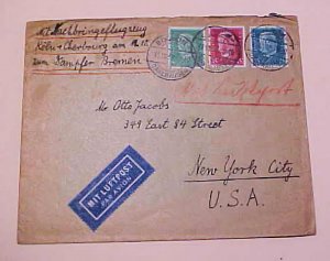 GERMAN  STEAMSHIP BREMEN OCT 1932 BOCHUM TO NEW YORK