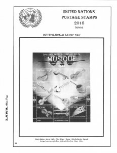 2018 UNITED NATIONS  ISSUES SUPPLEMENT – LAWA Album Pages